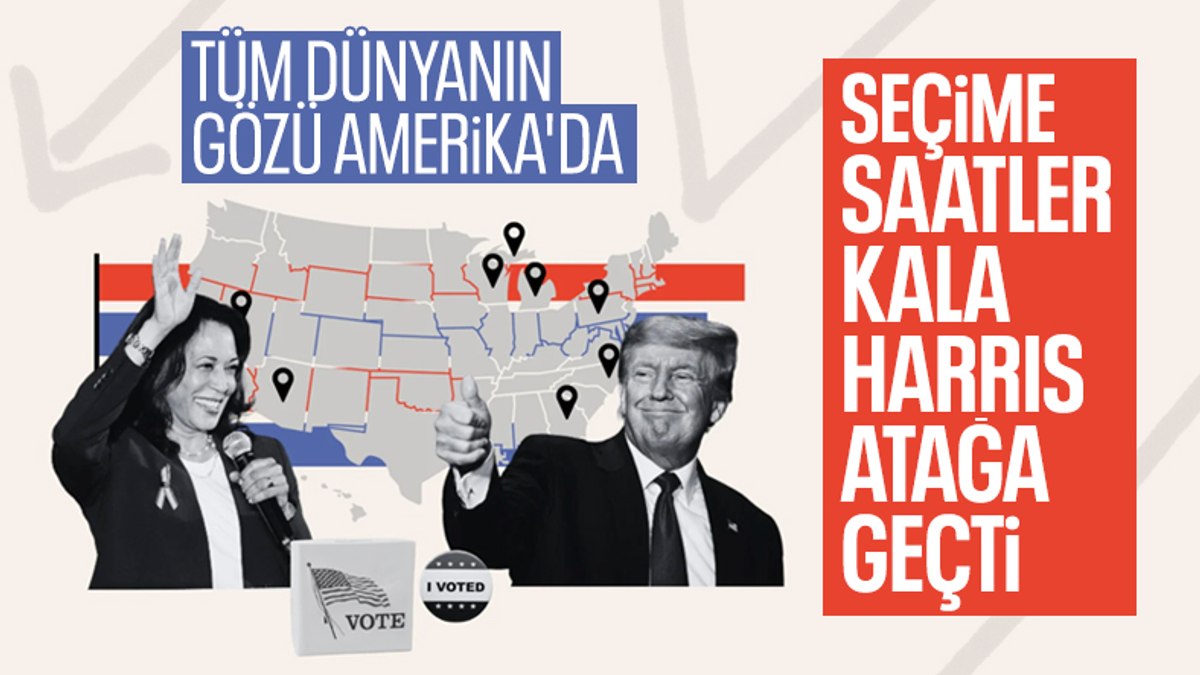 ABD başkanlık seçimine saatler kala Kamala Harris öne geçti